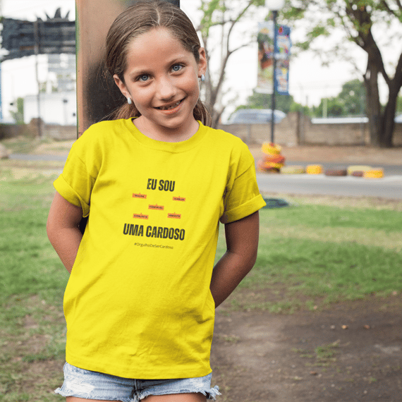 Camiseta Infantil Feminina Eu Sou Uma Cardoso – Nome Que Representa (Quality Infantil - 2 a 8 anos)