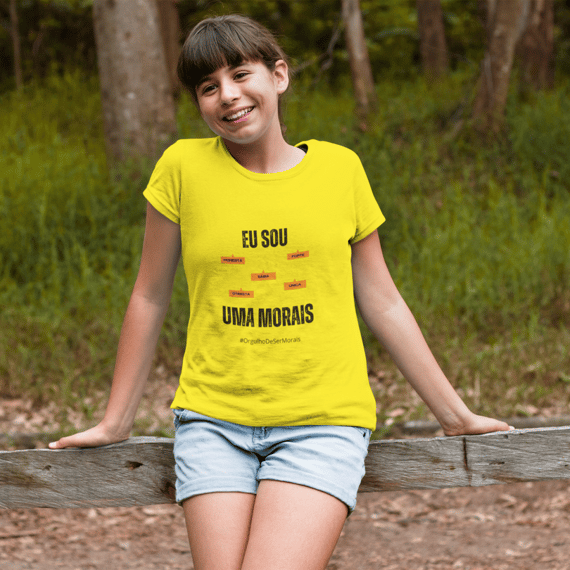 Camiseta Feminina Infanto-Juvenil Eu Sou uma Morais – Nome Que Representa (Quality Infantil - 10 a 14 anos)