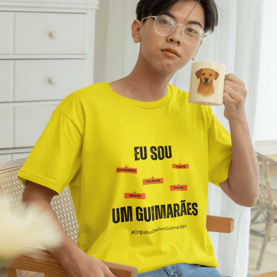 Camiseta Masculina Infanto-Juvenil Eu Sou um Guimarães – Nome Que Representa (Malha Quality)