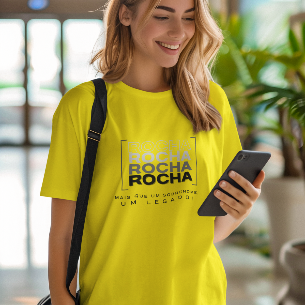 Camiseta Unissex “Rocha, Mais que um Sobrenome, um Legado!” – Vista o Legado (Malha Quality)