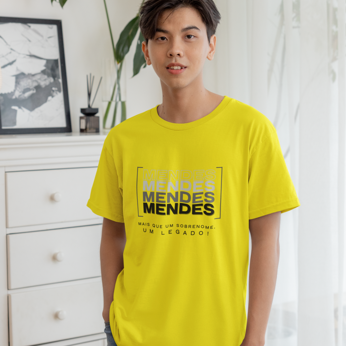 Camiseta Unissex Infanto-Juvenil “Mendes, Mais que um Sobrenome, um Legado!” – Vista o Legado (Malha Quality)