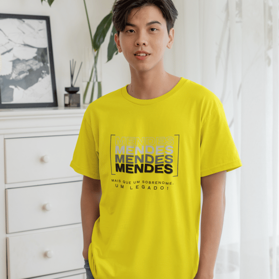 Camiseta Unissex Infanto-Juvenil “Mendes, Mais que um Sobrenome, um Legado!” – Vista o Legado (Malha Quality)