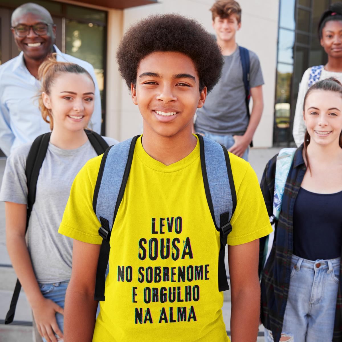 Camiseta Unissex Infanto-Juvenil Sousa no Nome, Orgulho na Alma (Malha Quality)