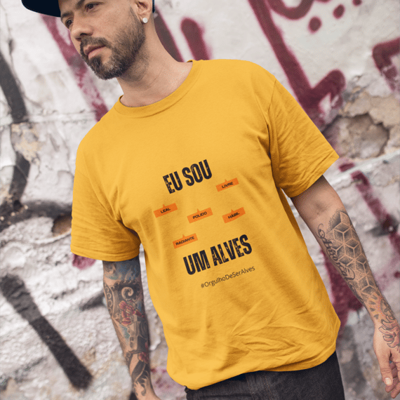 Camiseta Masculina Eu Sou Um Alves – Nome Que Representa (Malha Quality)