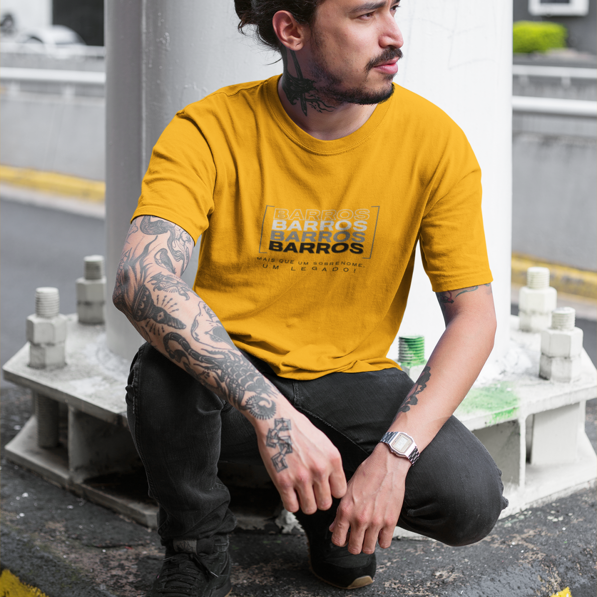 Camiseta Unissex “Barros, Mais que um Sobrenome, um Legado!” – Vista o Legado (Malha Quality)