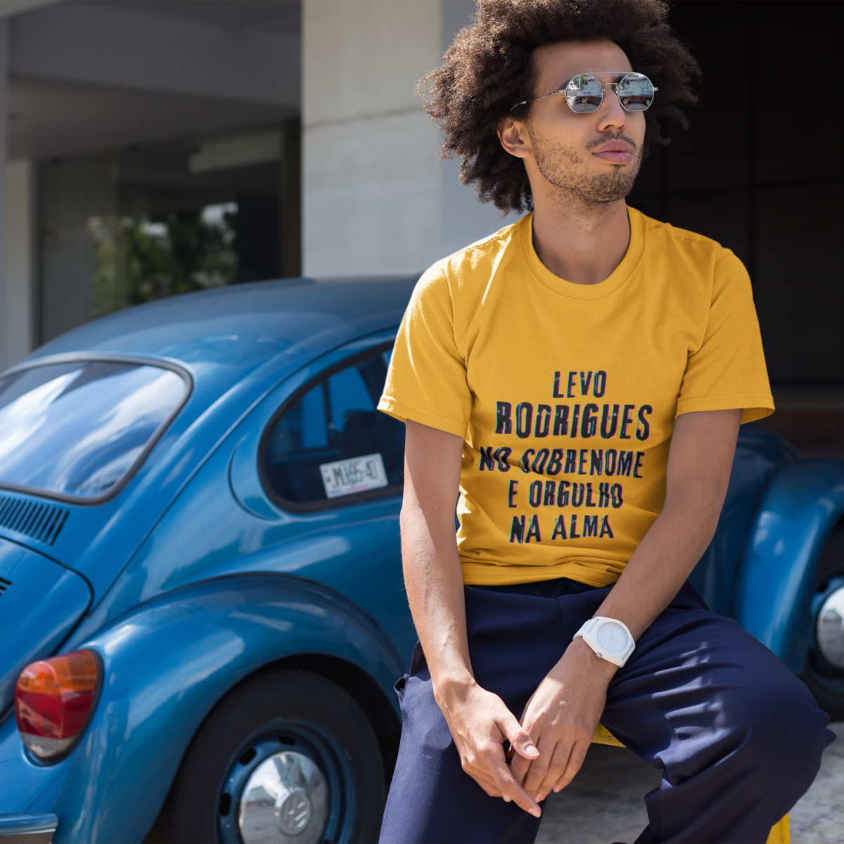 Camiseta Unissex Rodrigues no Nome, Orgulho na Alma (Malha Quality)