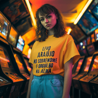 Camiseta Unissex Araújo no Nome, Orgulho na Alma (Malha Quality)
