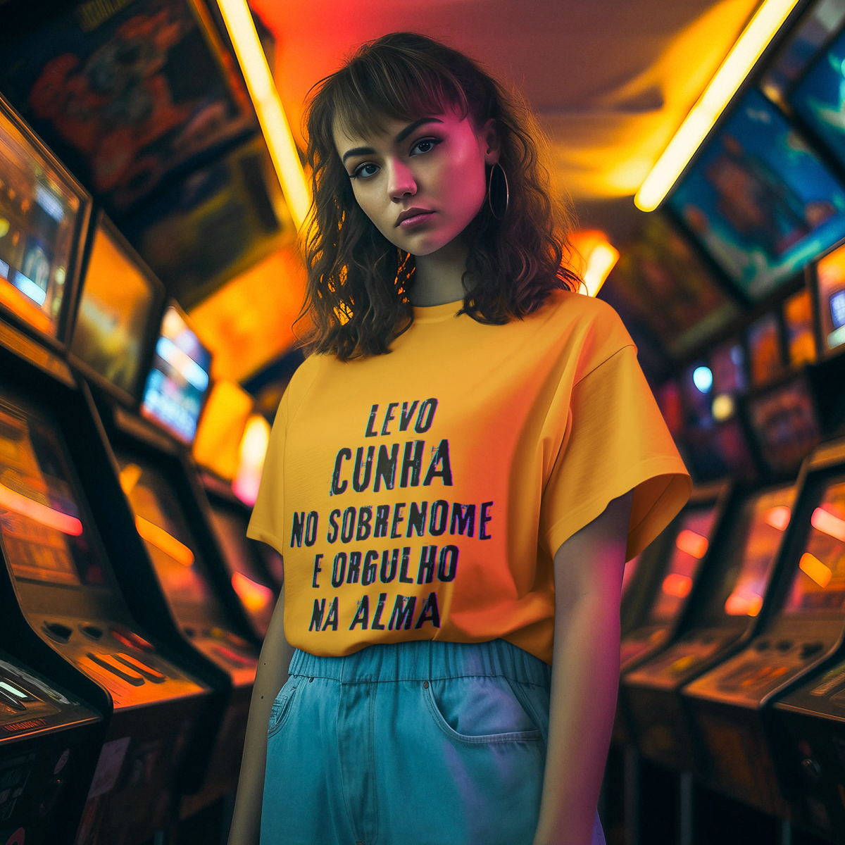 Camiseta Unissex Cunha no Nome, Orgulho na Alma (Malha Quality)