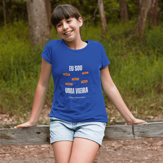 Camiseta Feminina Infanto-Juvenil Eu Sou uma Vieira – Nome Que Representa (Quality Infantil - 10 a 14anos)