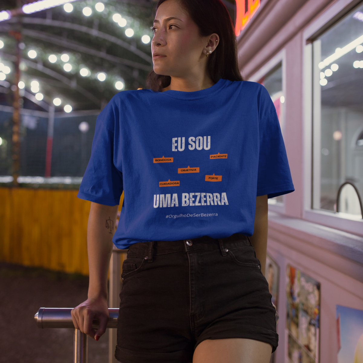 Nome do produto: Camiseta Feminina Eu Sou Uma Bezerra – Nome Que Representa (Quality Adulto)