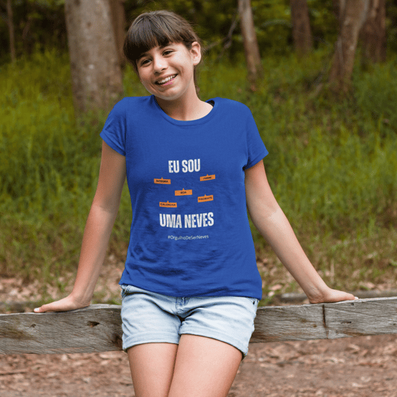 Camiseta Feminina Infanto-Juvenil Eu Sou uma Neves – Nome Que Representa (Quality Infantil - 10 a 14 anos)