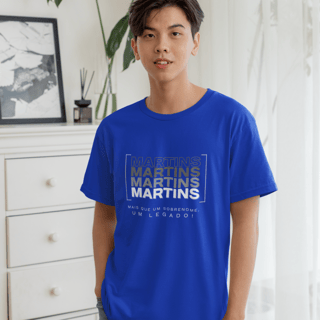 Nome do produto Camiseta Unissex Infanto-Juvenil “Martins, Mais que um Sobrenome, um Legado!” – Vista o Legado (Malha Quality)