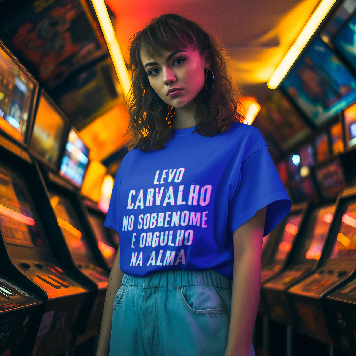 Camiseta Unissex Carvalho no Nome, Orgulho na Alma (Malha Quality)