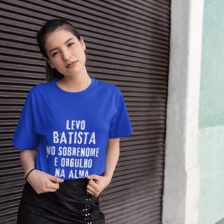 Nome do produto Camiseta Unissex Infanto-Juvenil Batista no Nome, Orgulho na Alma (Malha Quality)