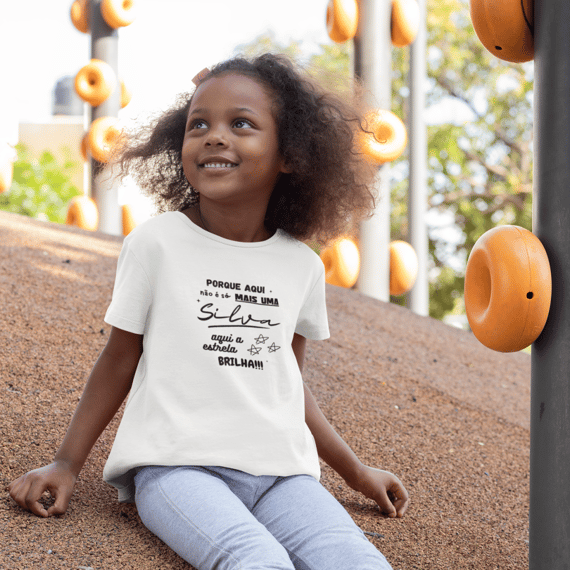 Camiseta Feminina Silva Infantil – Sua Estrela Brilha Aqui (Quality Infantil - 2 a 8 anos)