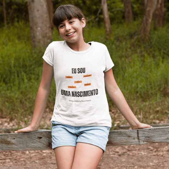 Camiseta Feminina Infanto-Juvenil Eu Sou uma Nascimento – Nome Que Representa (Quality Infantil - 10 a 14 anos)