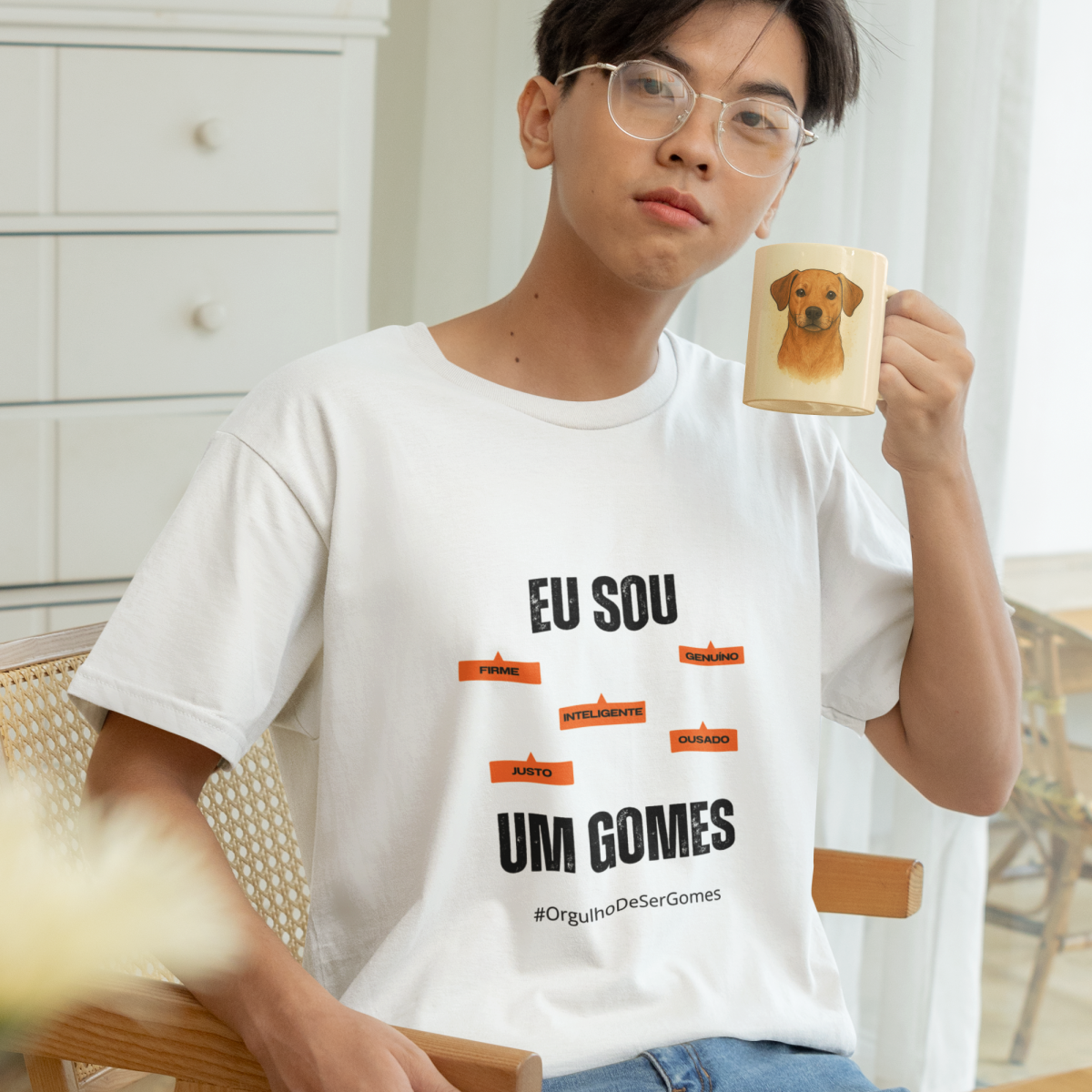 Camiseta Masculina Infanto-Juvenil Eu Sou um Gomes – Nome Que Representa (Malha Quality)