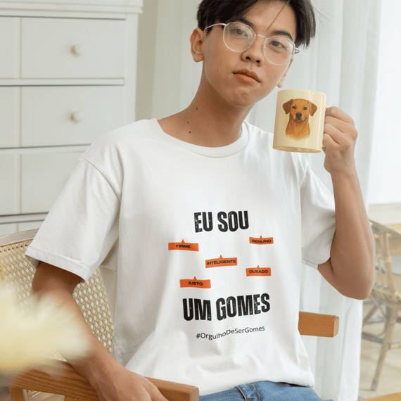 Camiseta Masculina Infanto-Juvenil Eu Sou um Gomes – Nome Que Representa (Malha Quality)