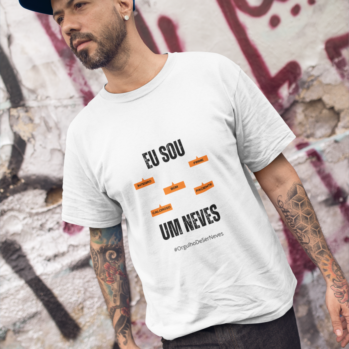 Camiseta Masculina Eu Sou Um Neves – Nome Que Representa (Malha Quality)