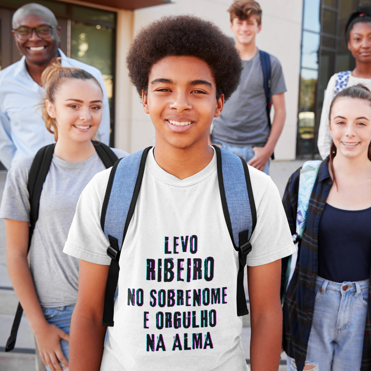 Camiseta Unissex Infanto-Juvenil Ribeiro no Nome, Orgulho na Alma (Malha Quality)