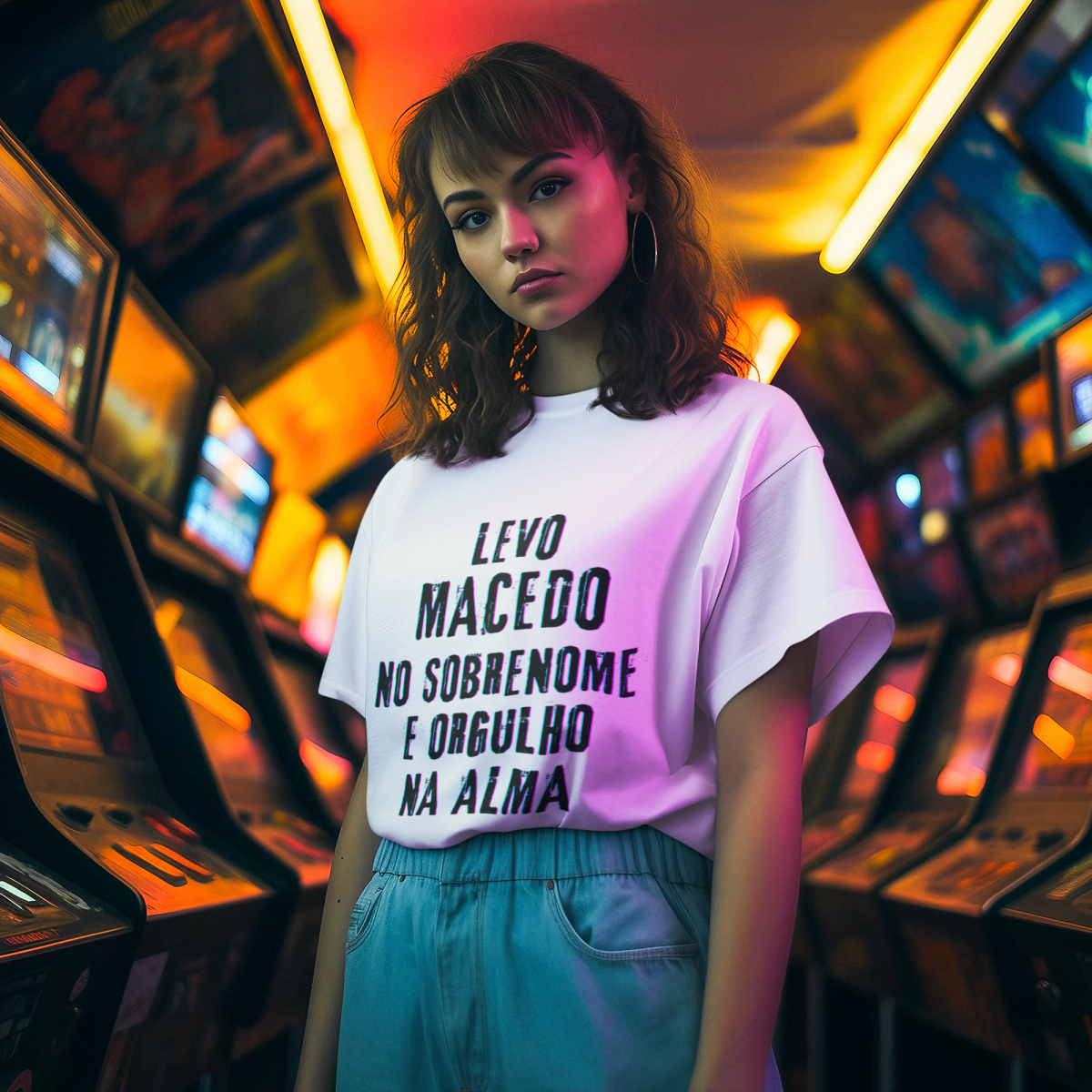 Camiseta Unissex Macedo no Nome, Orgulho na Alma (Malha Quality)