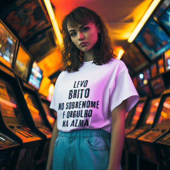 Camiseta Unissex Brito no Nome, Orgulho na Alma (Malha Quality)