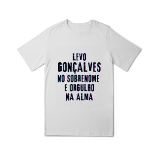 Nome do produto Camiseta Unissex Infanto-Juvenil Gonçalves no Nome, Orgulho na Alma (Malha Quality)