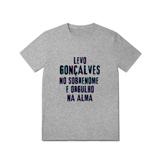 Nome do produto Camiseta Unissex Gonçalves no Nome, Orgulho na Alma (Malha Quality)