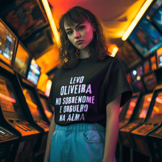Nome do produto Camiseta Unissex Oliveira no Nome, Orgulho na Alma (Malha Quality)