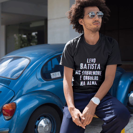 Camiseta Unissex Batista no Nome, Orgulho na Alma (Malha Quality)