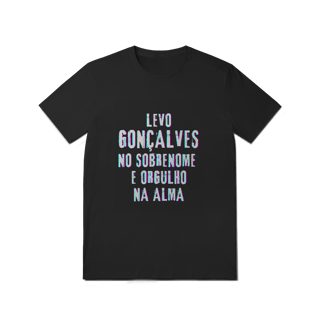 Nome do produto Camiseta Unissex Gonçalves no Nome, Orgulho na Alma (Malha Quality)