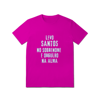 Nome do produto Camiseta Unissex Santos no Nome, Orgulho na Alma (Malha Quality)