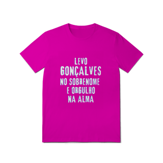 Nome do produto Camiseta Unissex Gonçalves no Nome, Orgulho na Alma (Malha Quality)