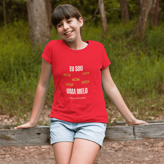 Camiseta Feminina Infanto-Juvenil Eu Sou uma Melo – Nome Que Representa (Quality Infantil - 10 a 14 anos)
