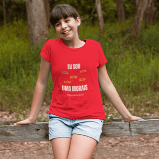 Nome do produto Camiseta Feminina Infanto-Juvenil Eu Sou uma Morais – Nome Que Representa (Quality Infantil - 10 a 14 anos)