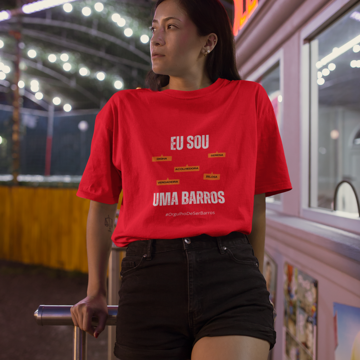 Nome do produto: Camiseta Feminina Eu Sou Uma Barros – Nome Que Representa (Quality Adulto)