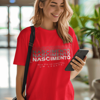 Nome do produto Camiseta Unissex “Nascimento, Mais que um Sobrenome, um Legado!” – Vista o Legado (Malha Quality)