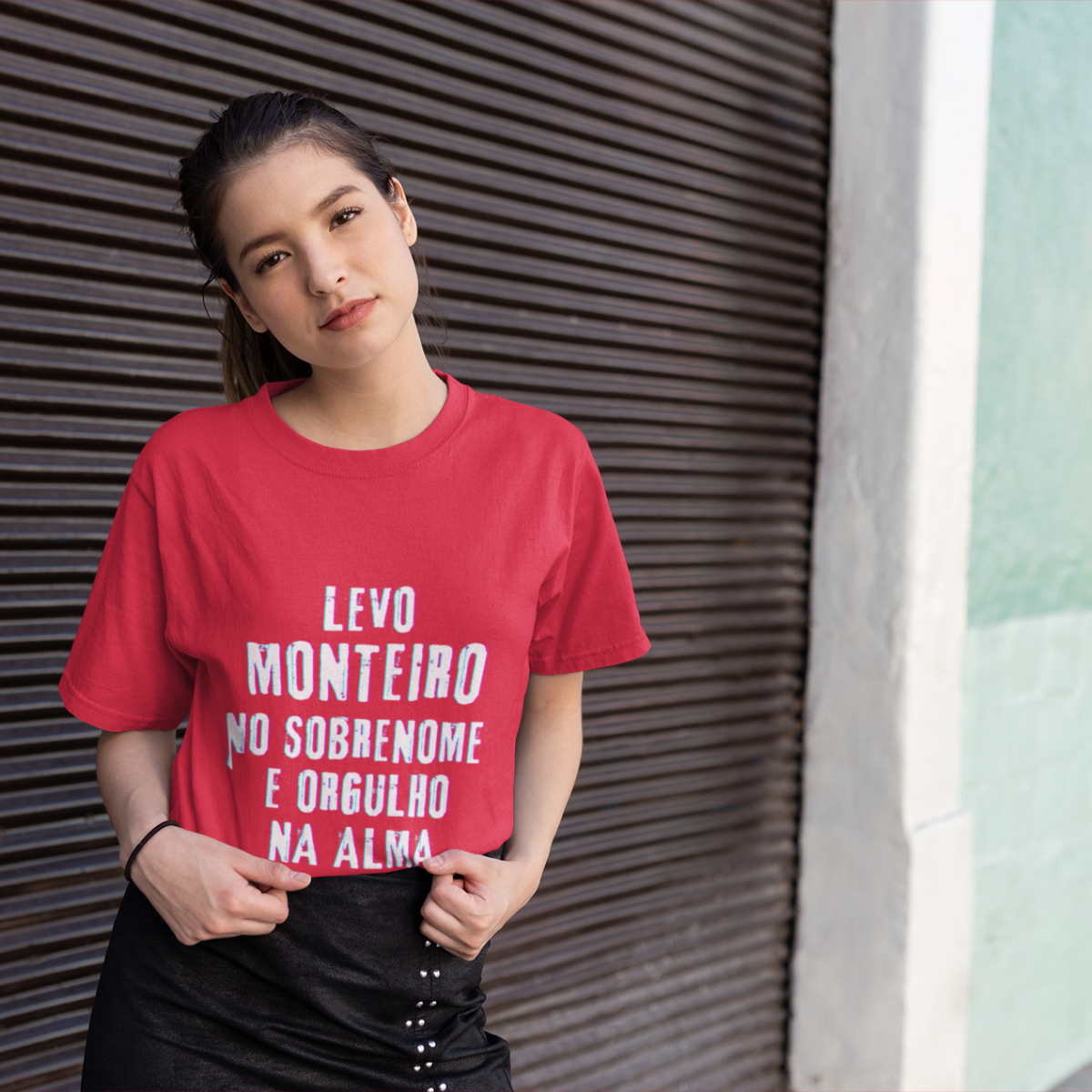 Camiseta Unissex Infanto-Juvenil Monteiro no Nome, Orgulho na Alma (Malha Quality)