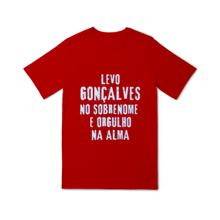 Nome do produto Camiseta Unissex Infanto-Juvenil Gonçalves no Nome, Orgulho na Alma (Malha Quality)