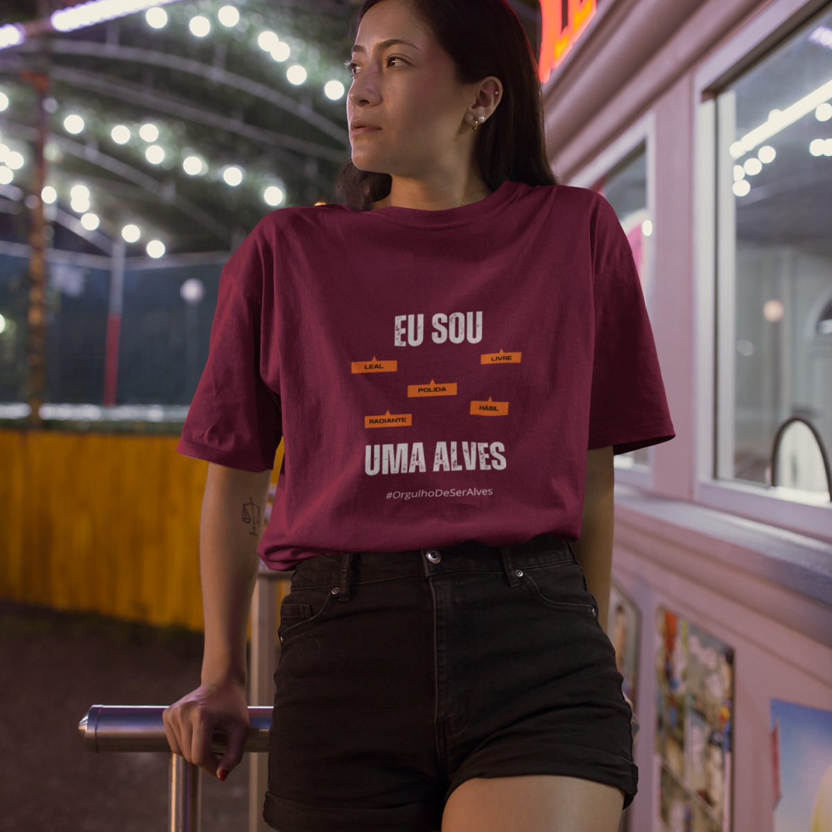 Nome do produto: Camiseta Feminina Eu Sou Uma Alves – Nome Que Representa (Quality Adulto)