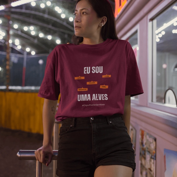 Camiseta Feminina Eu Sou Uma Alves – Nome Que Representa (Quality Adulto)