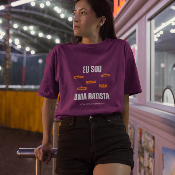 Camiseta Feminina Eu Sou Uma Batista – Nome Que Representa (Quality Adulto)