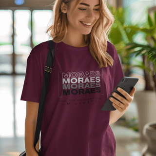 Nome do produto Camiseta Unissex “Moraes, Mais que um Sobrenome, um Legado!” – Vista o Legado (Malha Quality)