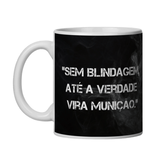 Nome do produto Caneca Blindada | Frase “Blindagem” | BLIND△
