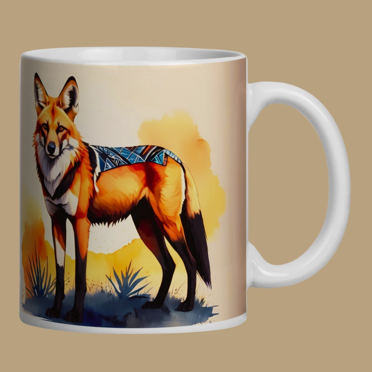 ARTEMÍSIA Canecas – ‘Lobo-guará – Cerrado Brasileiro’ - 02 Nome do produto: ARTEMÍSIA Canecas – ‘Lobo-guará – Cerrado Brasileiro’ - 02