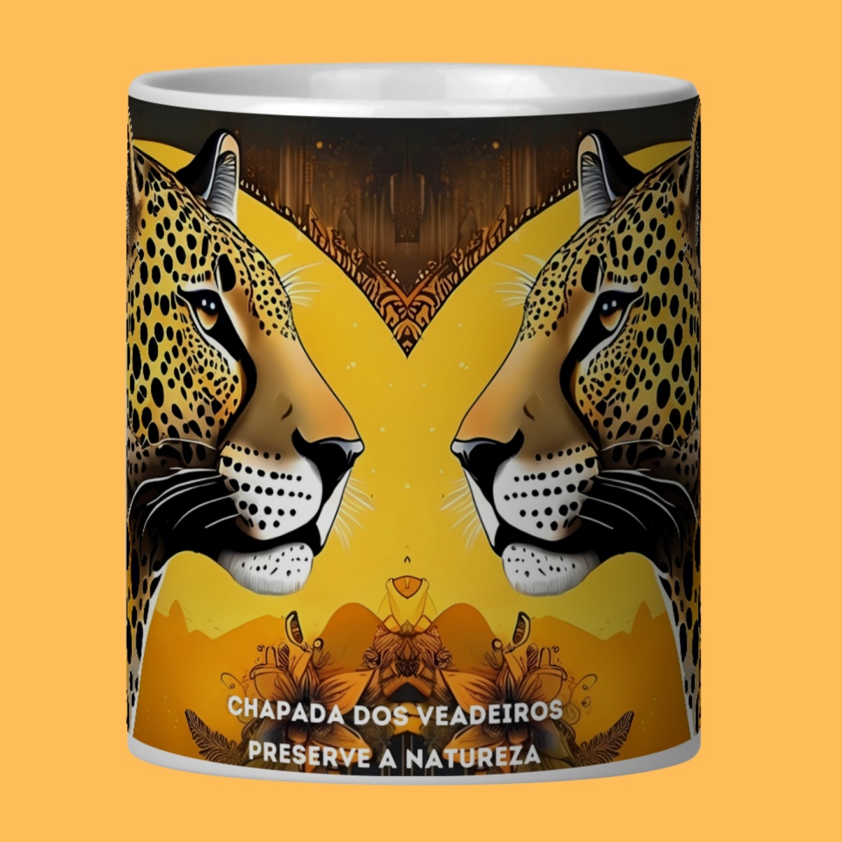 ARTEMÍSIA Canecas – ‘Onça-pintada – Cerrado Brasileiro’ - 03 Nome do produto: ARTEMÍSIA Canecas – ‘Onça-pintada – Cerrado Brasileiro’ - 03