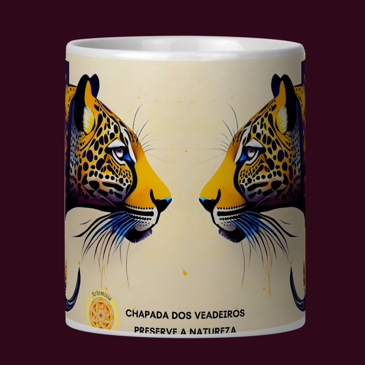 ARTEMÍSIA Canecas – ‘Onça-pintada – Cerrado Brasileiro’ - 06 Nome do produto: ARTEMÍSIA Canecas – ‘Onça-pintada – Cerrado Brasileiro’ - 06