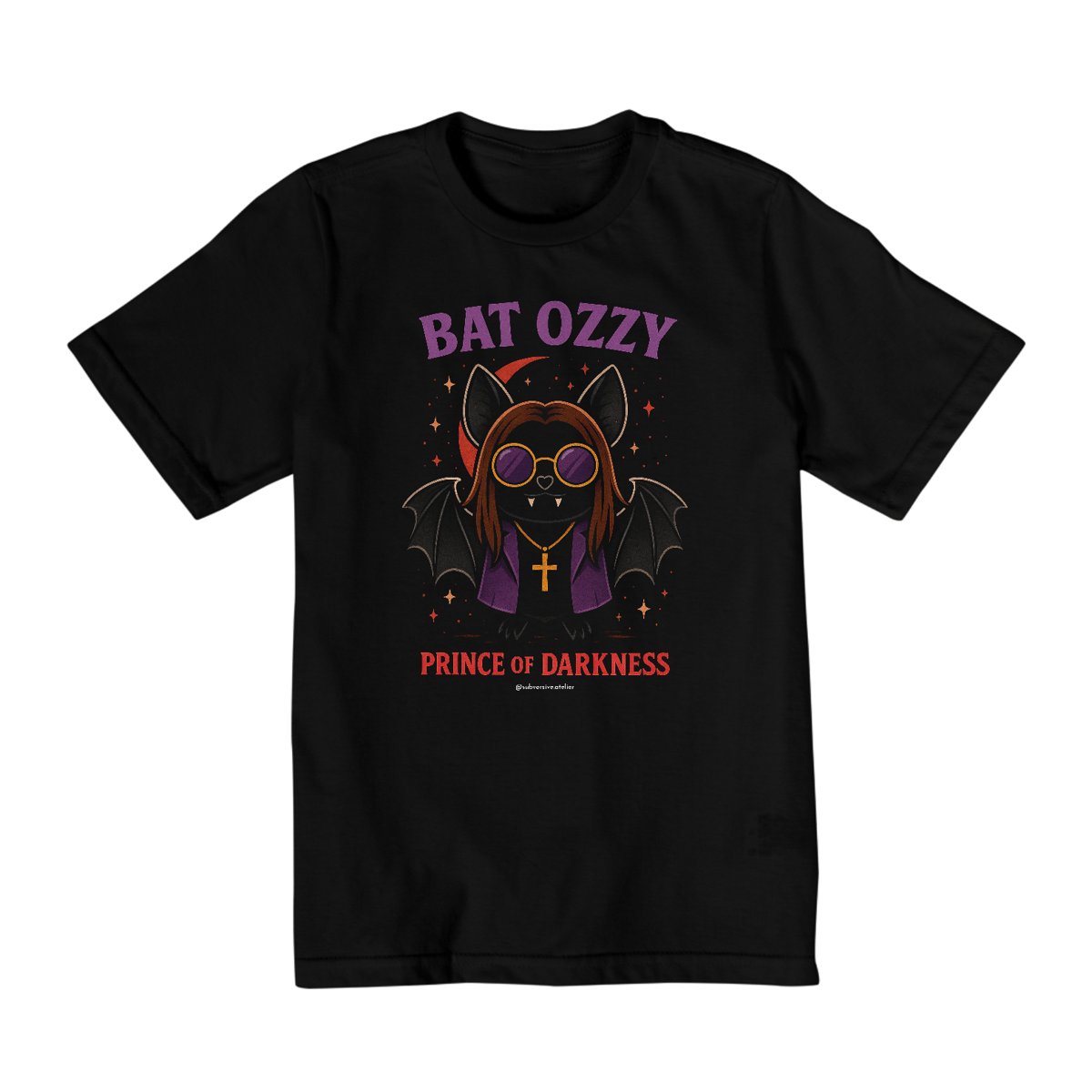 Nome do produto: Camiseta Infantil Bat Ozzy (10-14 anos)