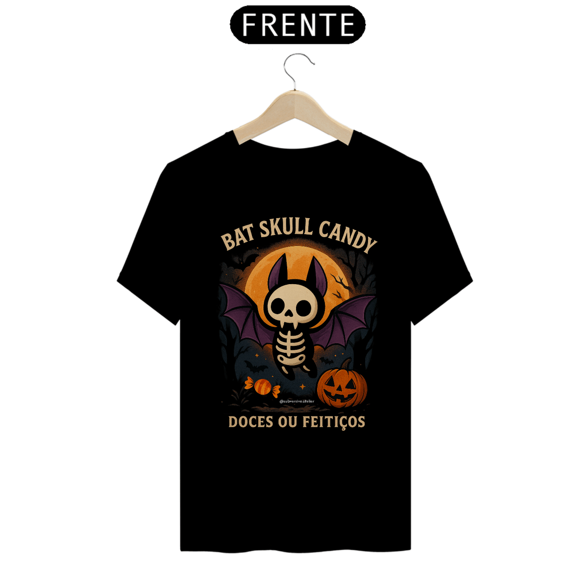 Nome do produto: Camiseta Bat Skull Candy