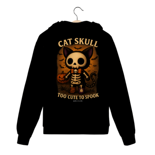Nome do produto Moletom com Zíper Cat Skull